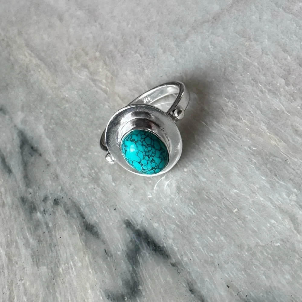 NWOT Sundance Life’s Circle Ring, Turquoise, Sterling Silver